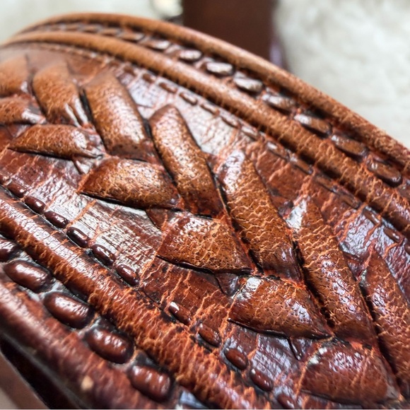 Vintage Tooled Leather Belt Brown | Unisex Western Boho | Size 34 main image 9